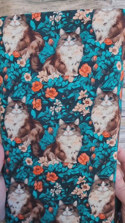 Pochette à livre - Joli chat printannier